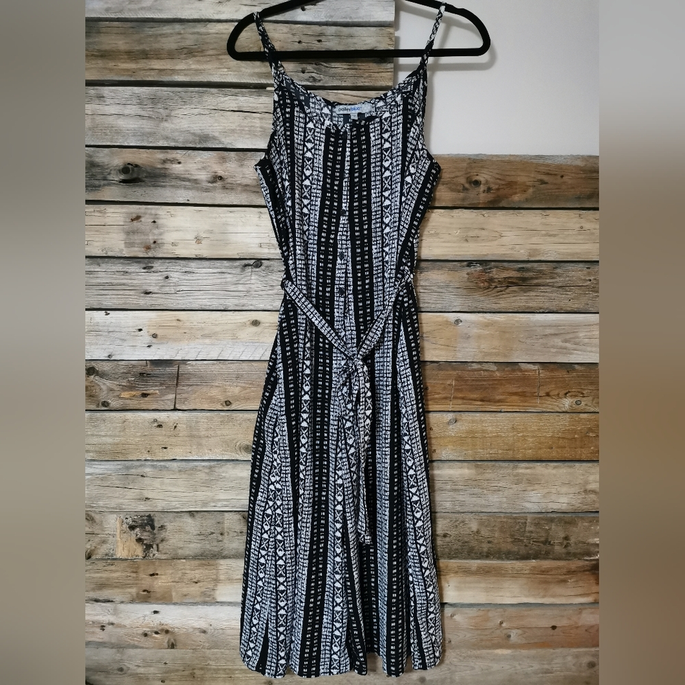 bailey blue Black and White Geometric Jumpsuit in size S